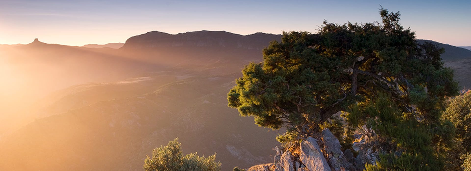 Dawn over the mountains above Seulo